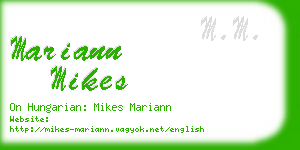 mariann mikes business card